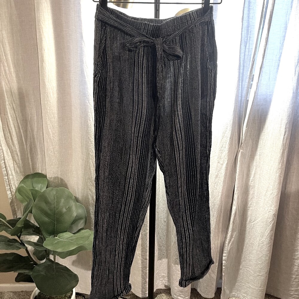 Blue Rain tie-waist trousers -‎ size M ( fits large too)